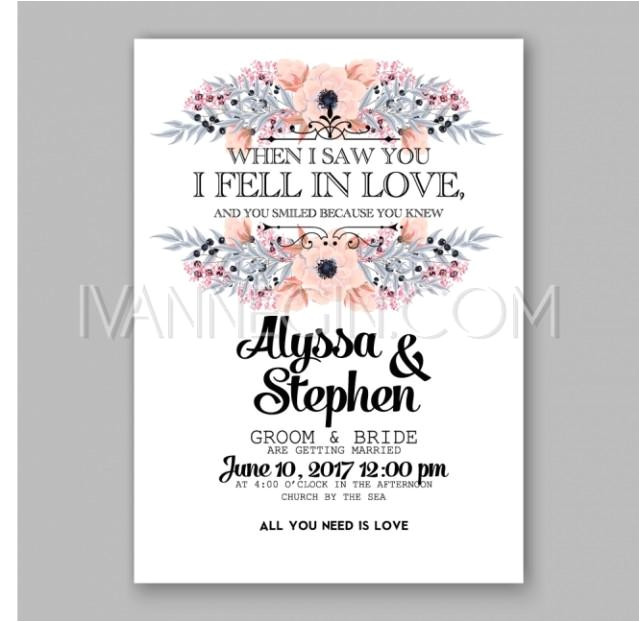 anemone wedding invitation card printable template unique vector illustrations christmas cards wedding invitations images and photos by ivan negin