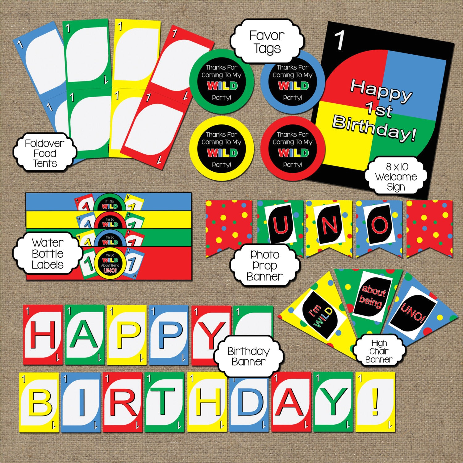 uno theme first birthday party
