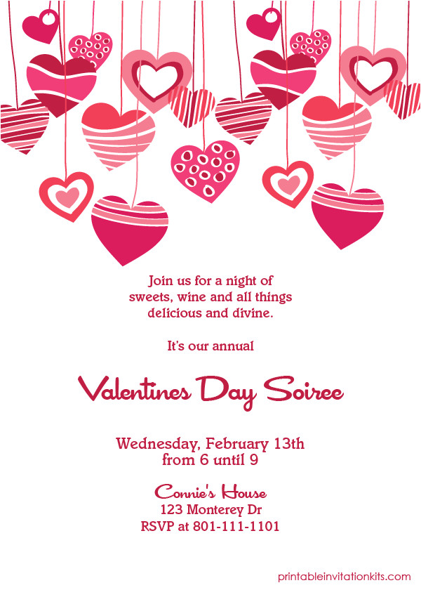 hearts valentinewedding invite