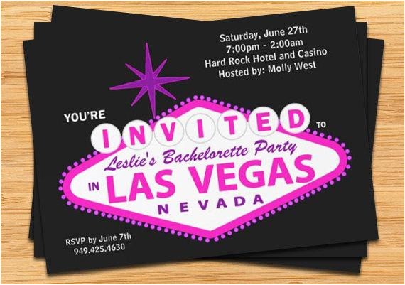 las vegas bachelorette party invitation