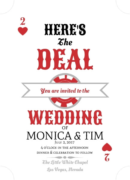 las vegas wedding invitations