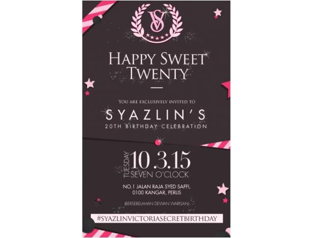 395 victoria secret theme for birthday party invitation card which design is better