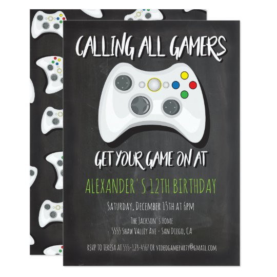 video game birthday party invitations 256141662949067960