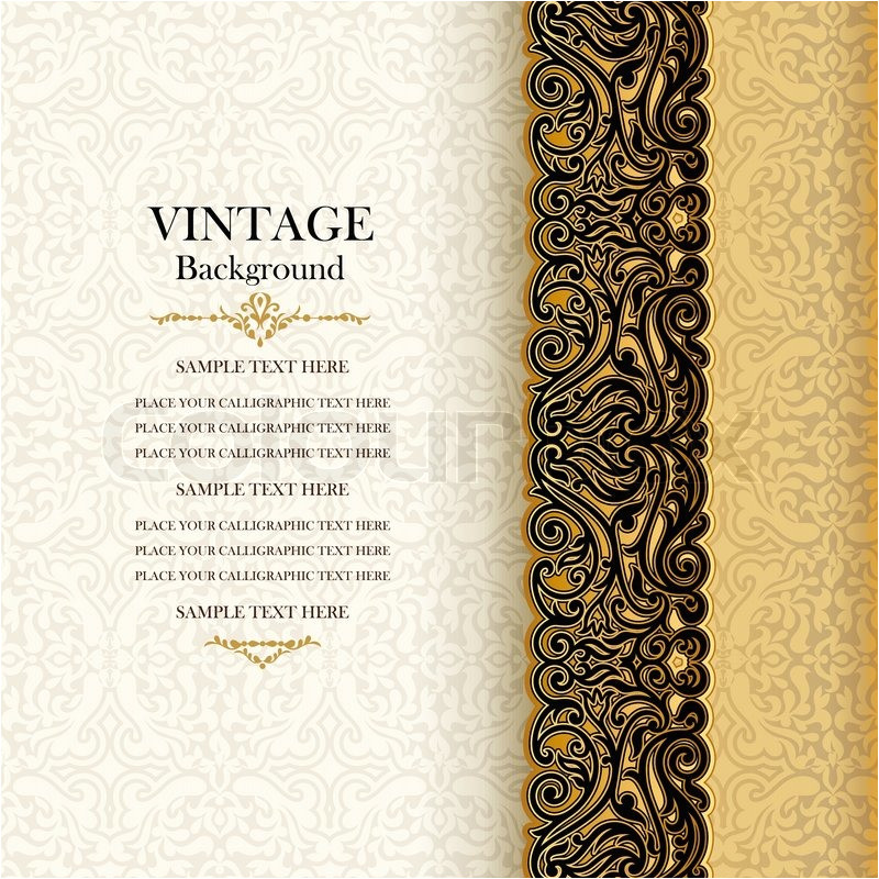vintage background antique invitation card royal greeting with lace and floral ornament beautiful luxury postcard ornate page cover ornamental pattern template layout for design vector 9868018