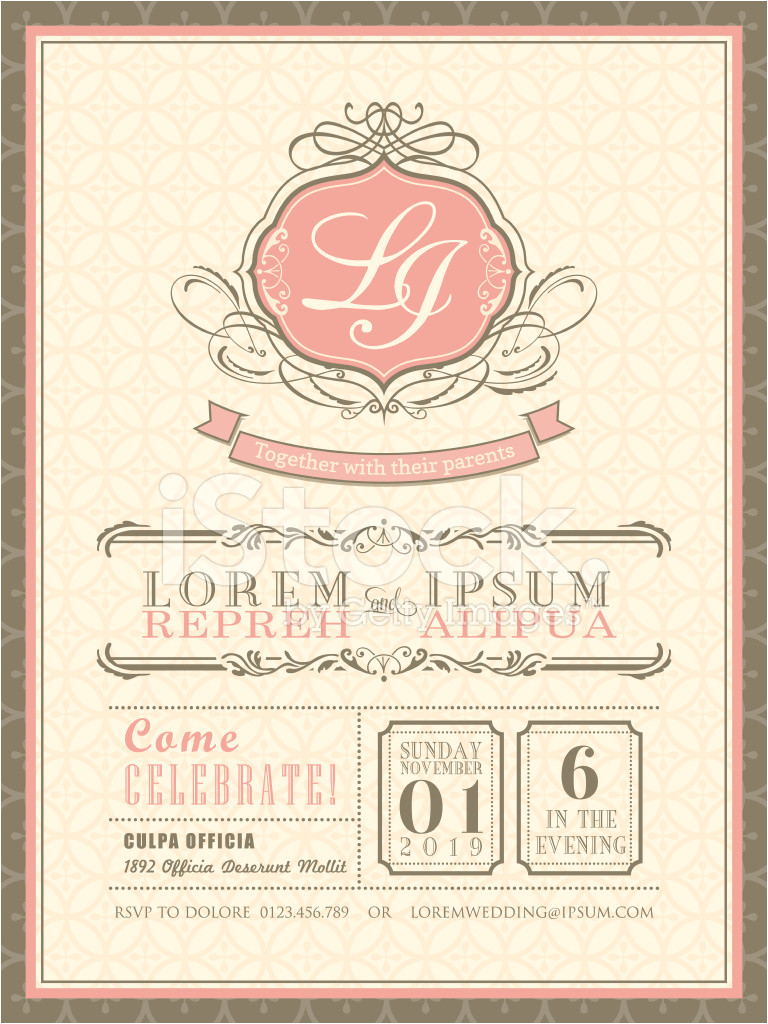 vintage pastel wedding invitation card background template 1219580