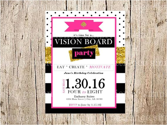 vision board party invitation