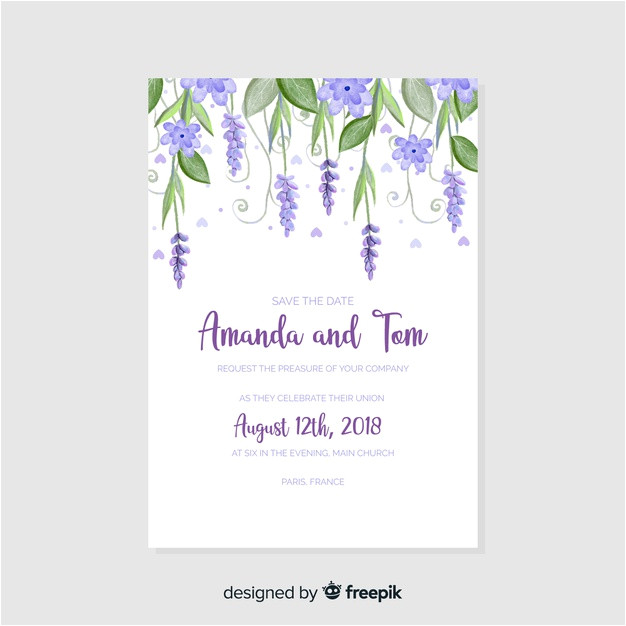 watercolor wedding invitation template 3927442