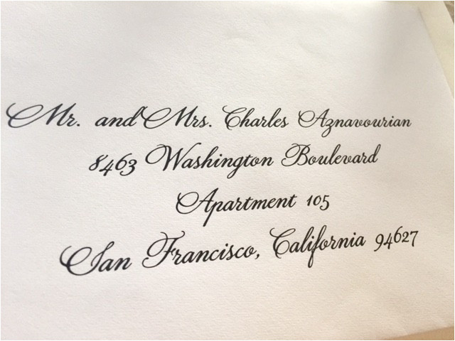 calligraphy for envelope addressing lily wang font style