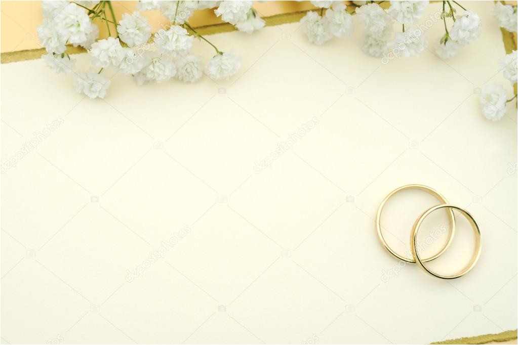 stock photo wedding invitation with gold rings