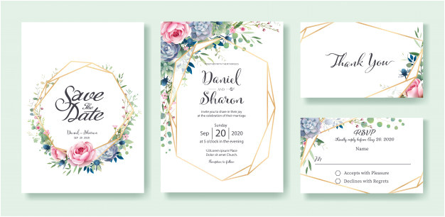 wedding invitation card template 3784888