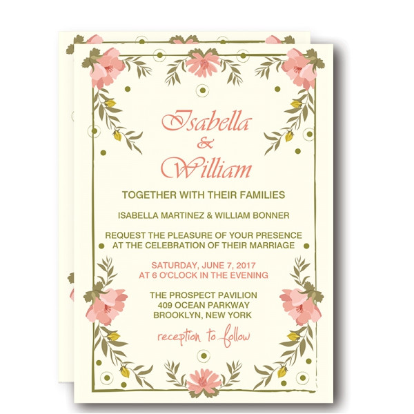 1066966 cheap print floral spring rustic wedding invitation wip001