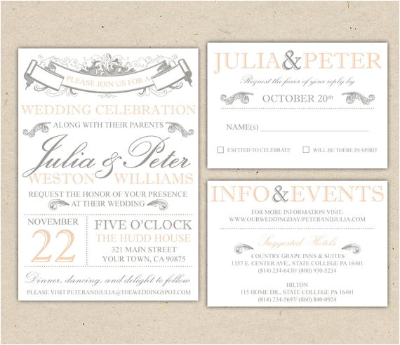 rustic wedding invitation template