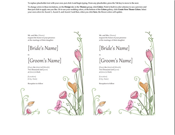 wedding invitations watercolor design 2c 2 per page 2c works with avery 5389 tm02790978