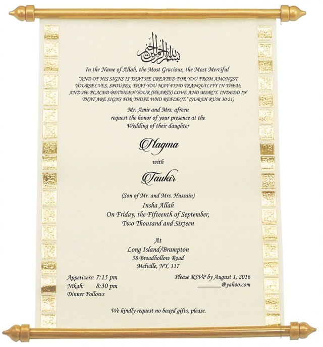27 brilliant picture of muslim wedding invitations