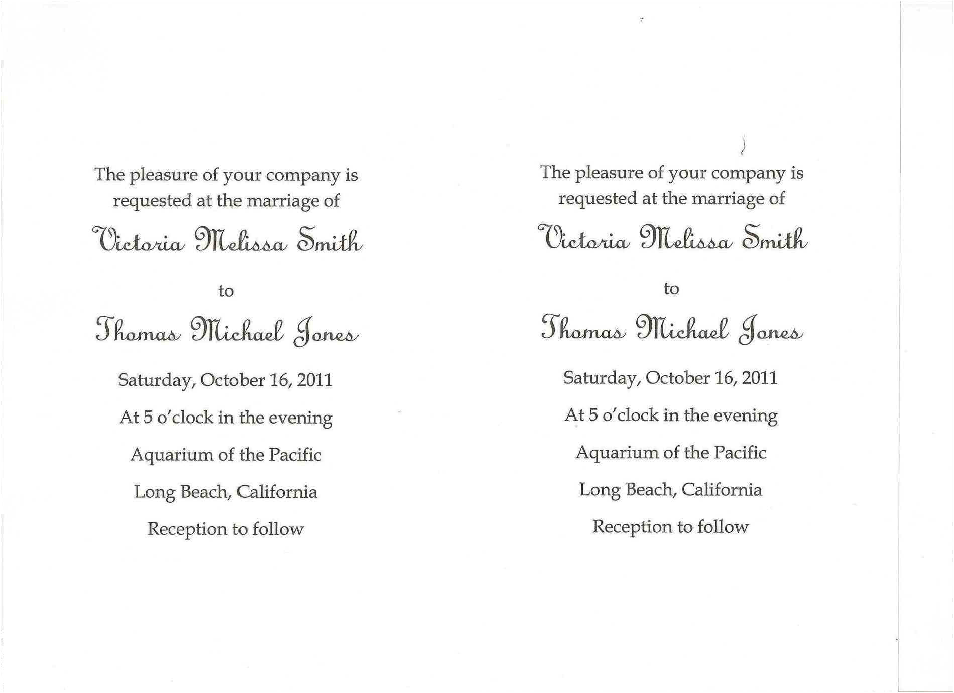 traditional wedding invitation wording