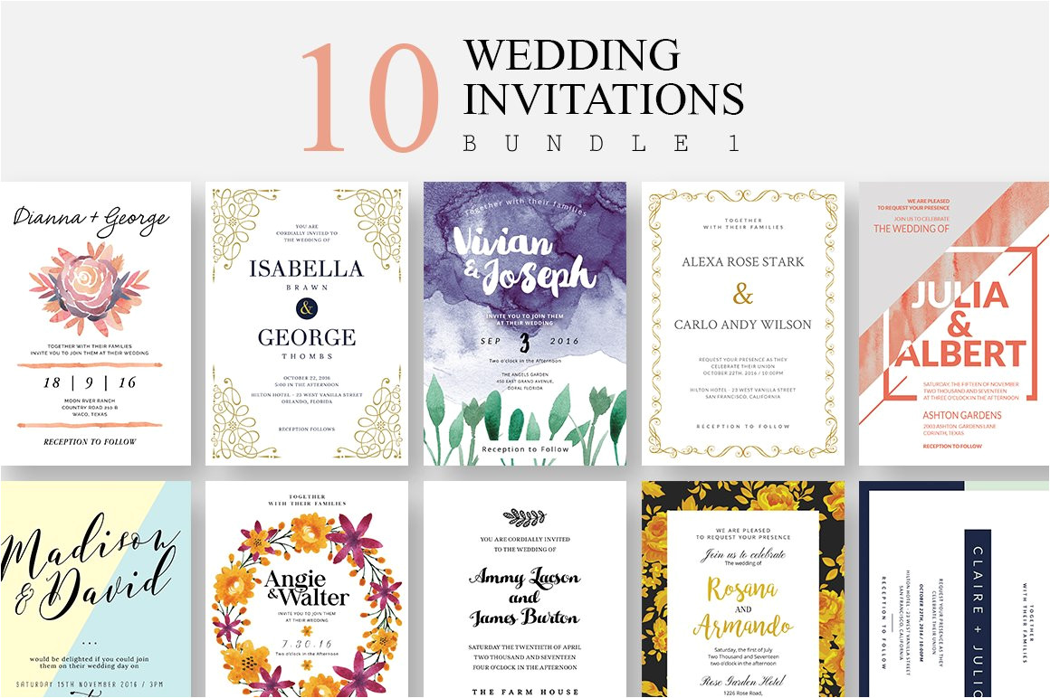 846804 10 wedding invitations bundle 1