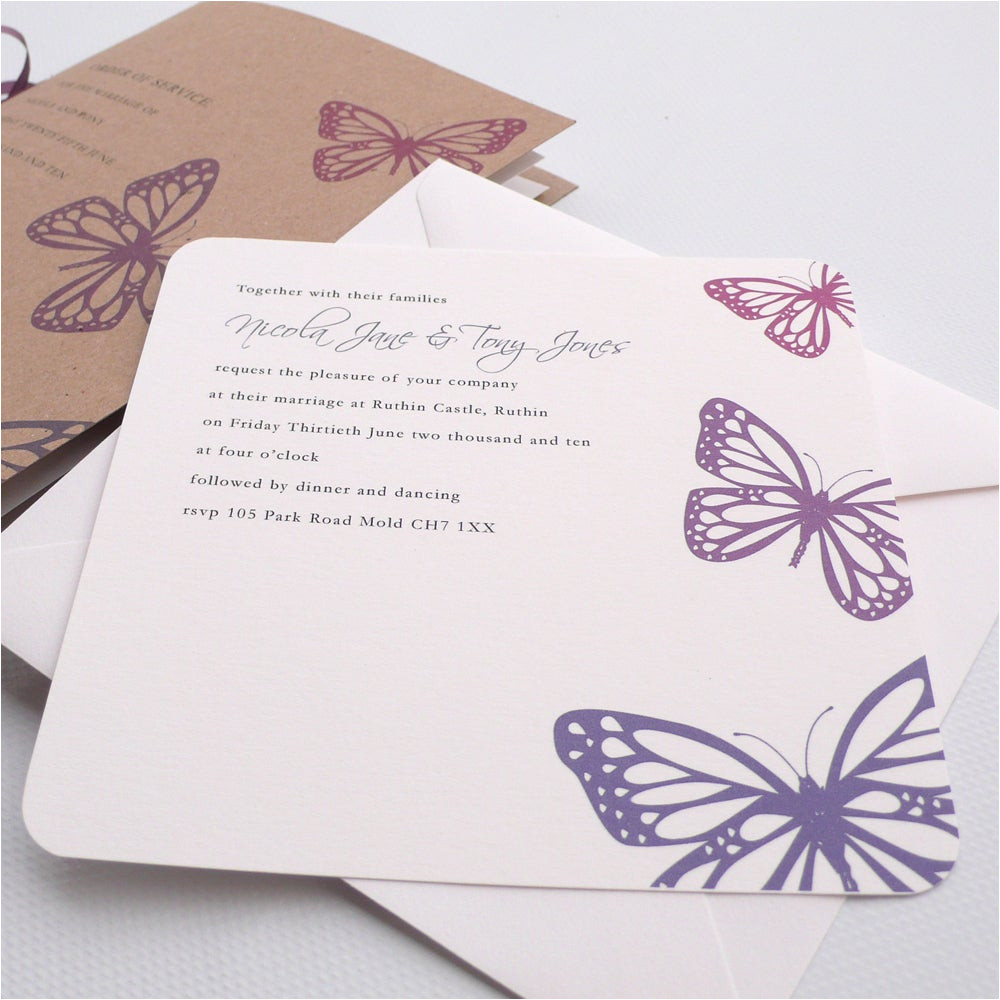 wedding invitation templates butterfly