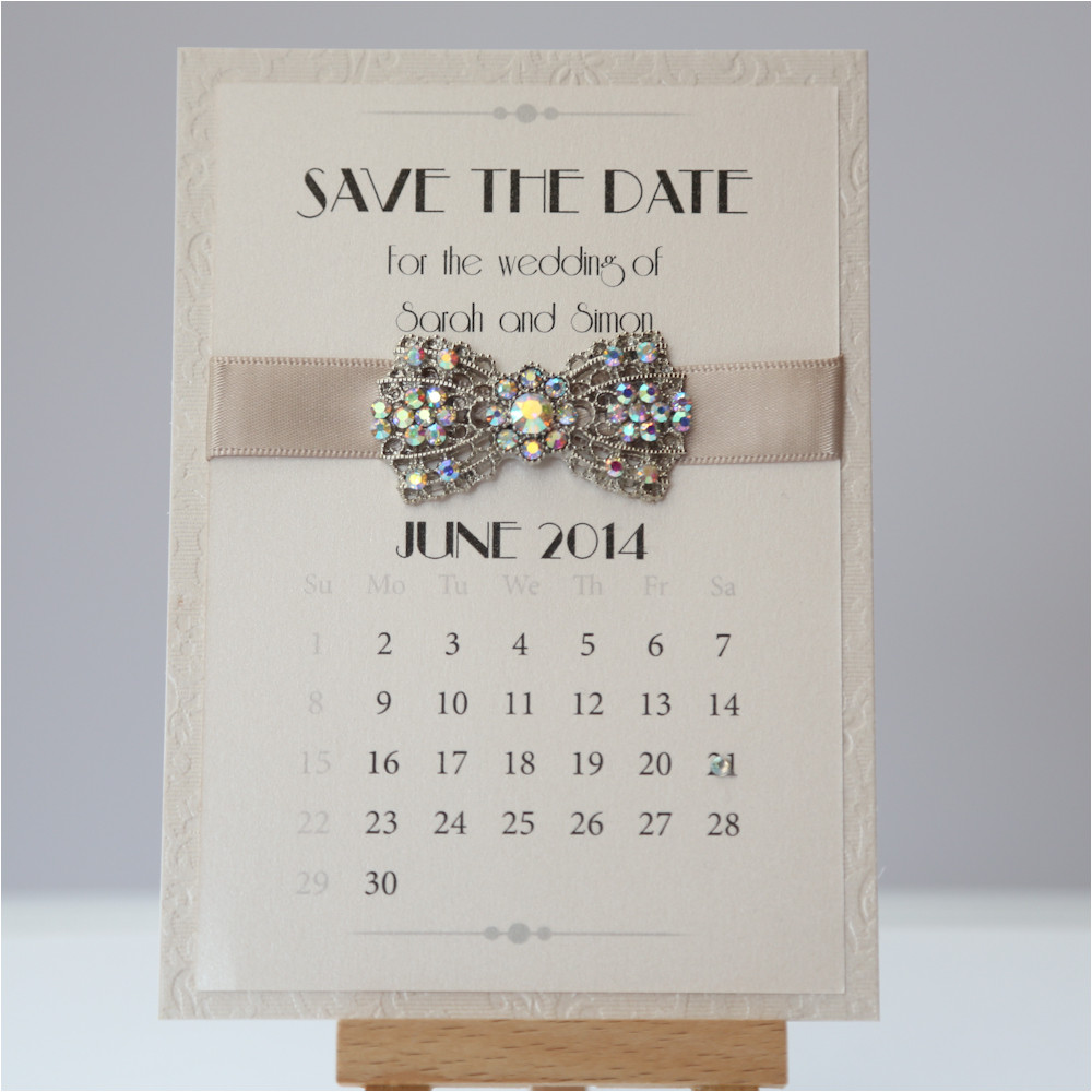 art deco save the date