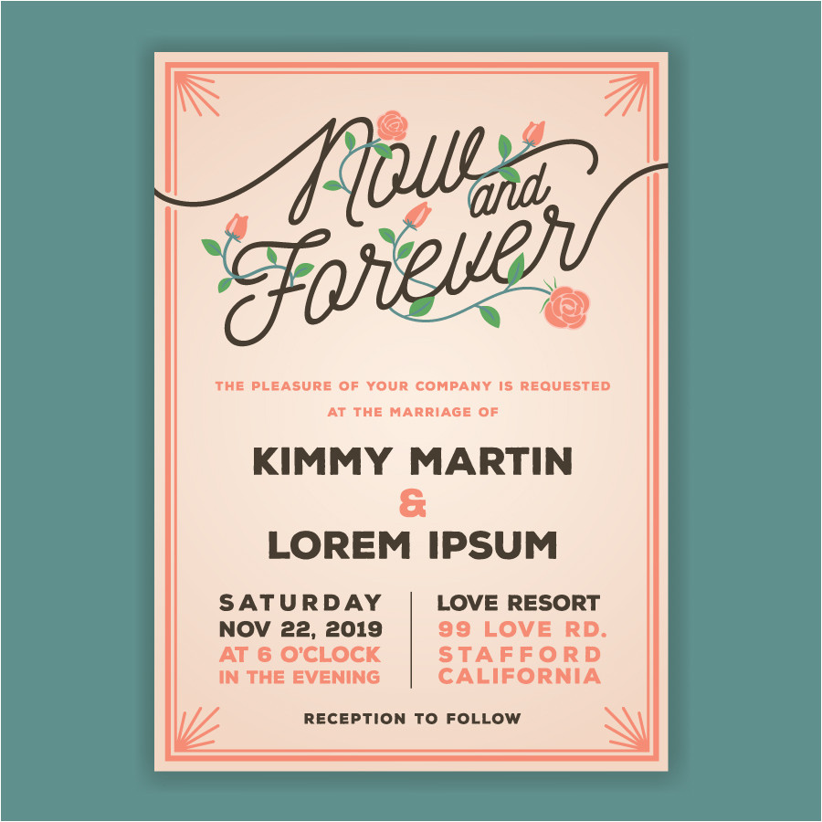 216518 now and forever wedding invitation template