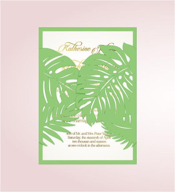 tropical wedding invitation template ai