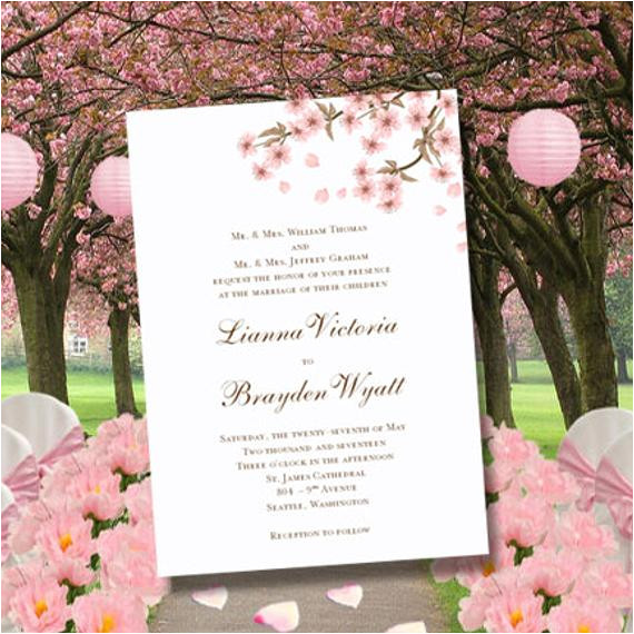 cherry blossom printable wedding