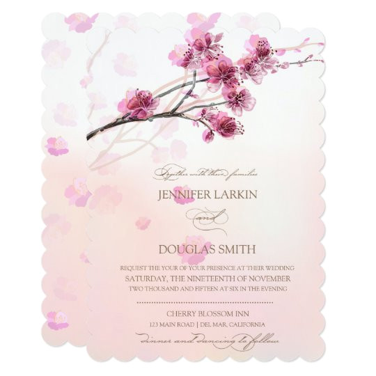 cherry blossom sakura wedding invitations 256177179573355548