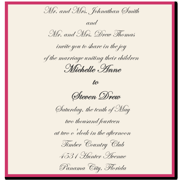 choose best wedding invitations wording