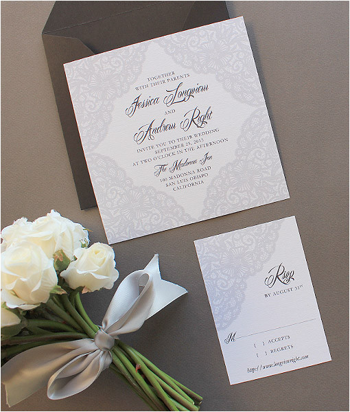 elegant lace square invitation template