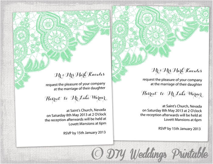 diy wedding invitation template editable