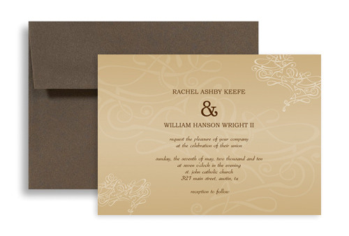 word template swirly beige cream brown microsoft wedding invite wi 1000