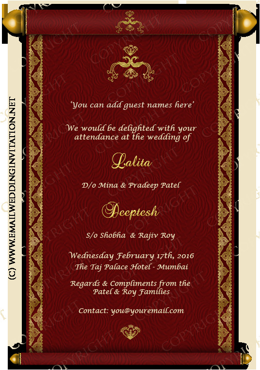 wedding invitation card in marathi png