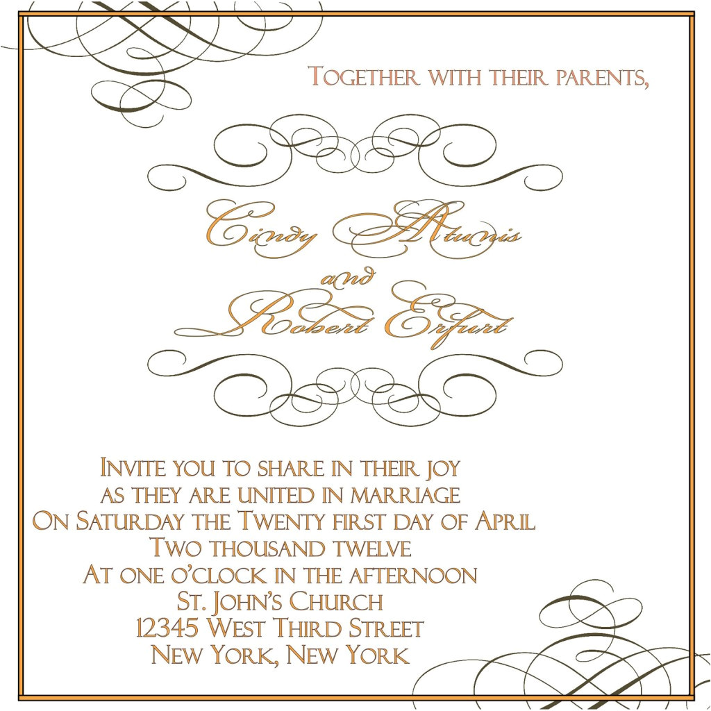 wedding invitation word templates