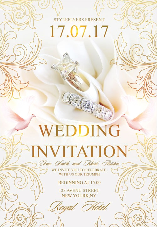 free wedding invitation flyer template