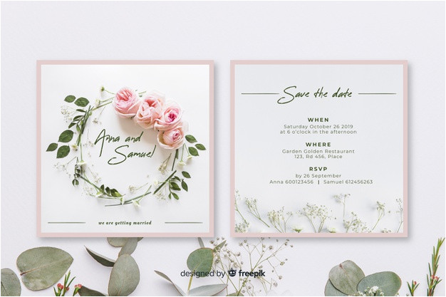 save date wedding invitation template 4989522