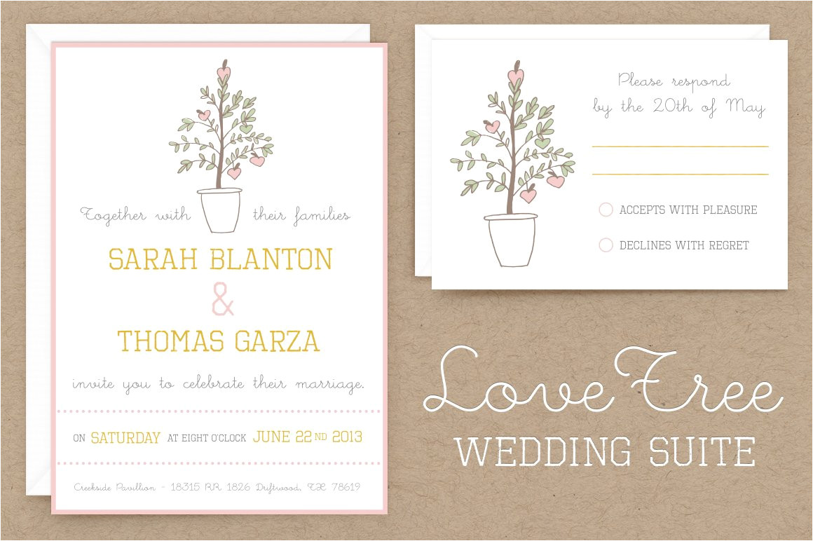 4797 lovetree wedding invitation suite