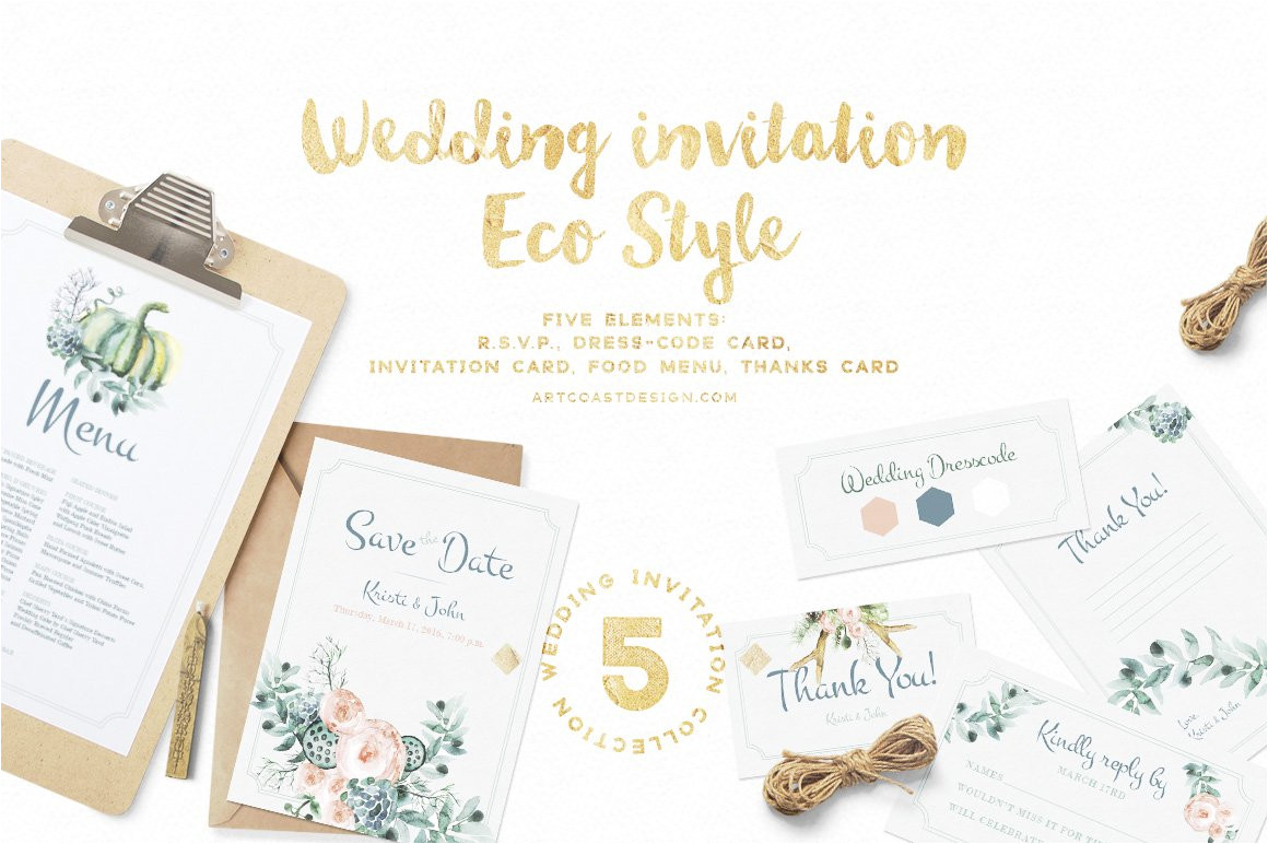 374799 wedding invitation eco style