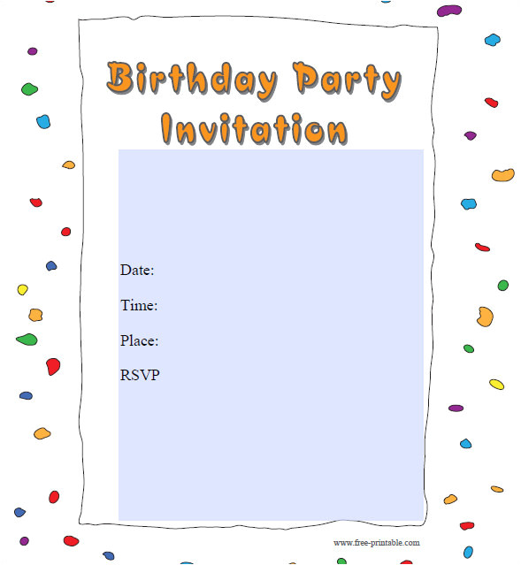 party invitation layout