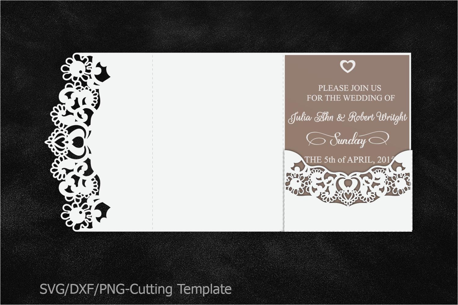 104304 lace wedding invitation template laser cut pocket invitation