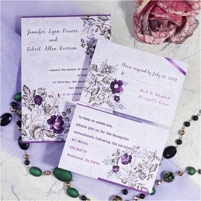 lavender inspired wedding color ideas and wedding invitations