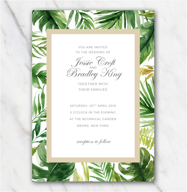 tropical palm tree leaves template