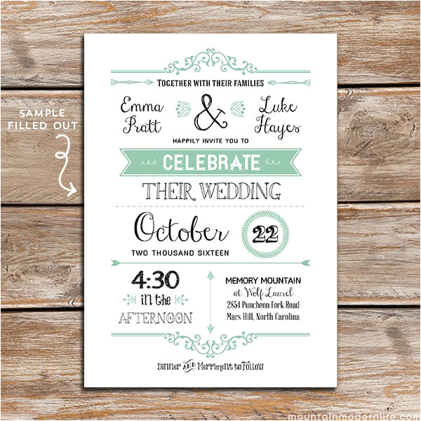 free wedding invitation template