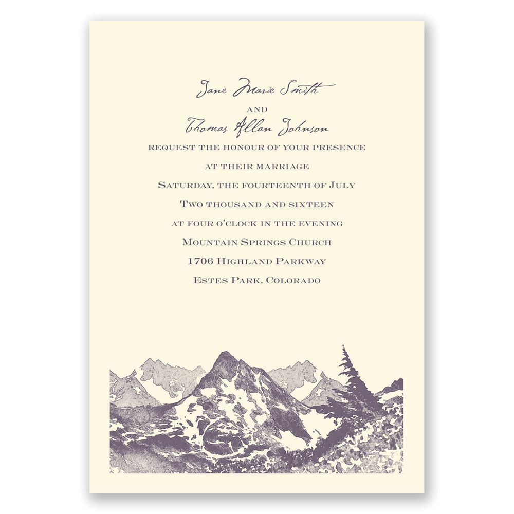 watercolor mountain invitation