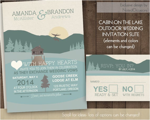mountain wedding invitations rustic