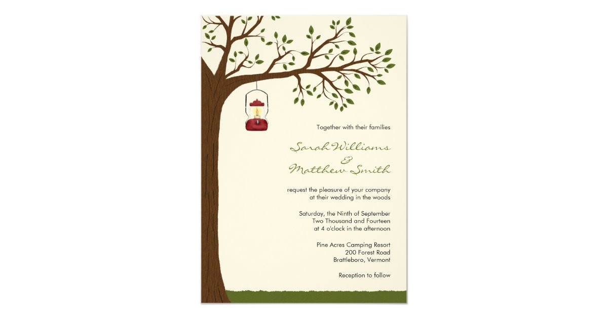 outdoor camping wedding invitations 161406754999654007