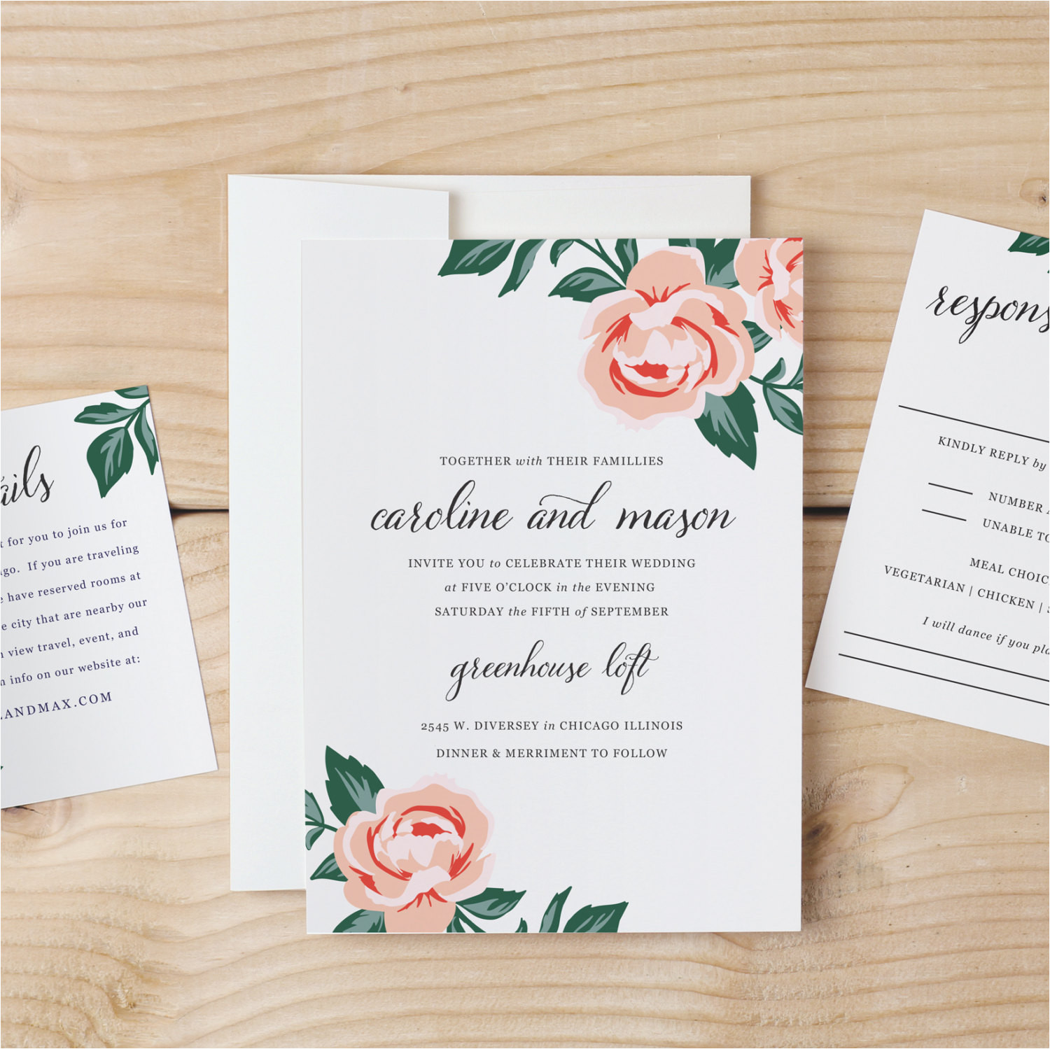 diy wedding invitation template colorful