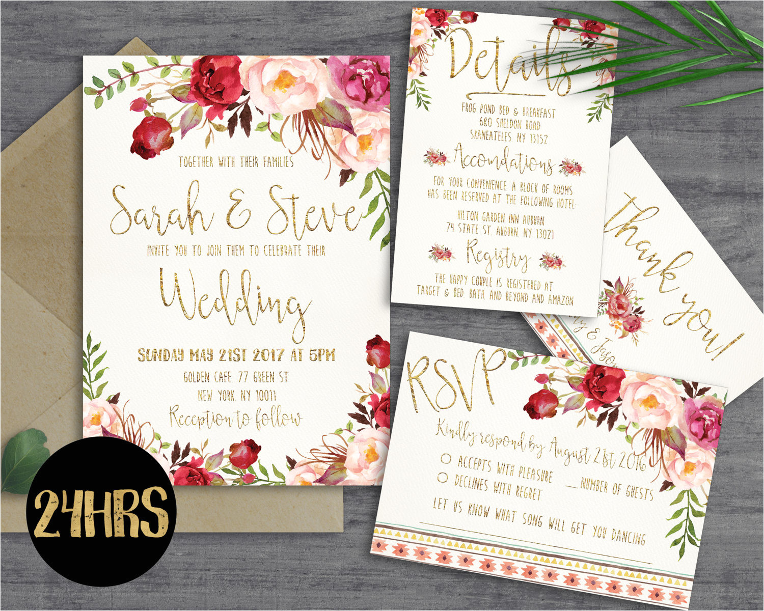 printable wedding invitation wedding