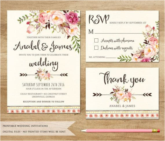 printable wedding invitations best photos