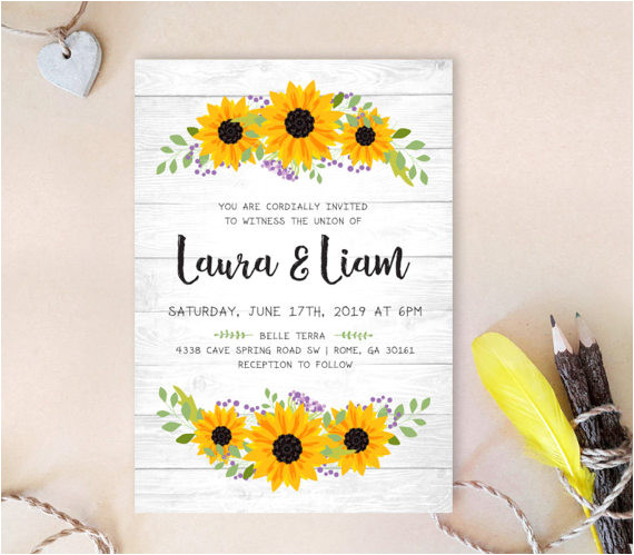 16 sunflower wedding invitations perfect fall weddings