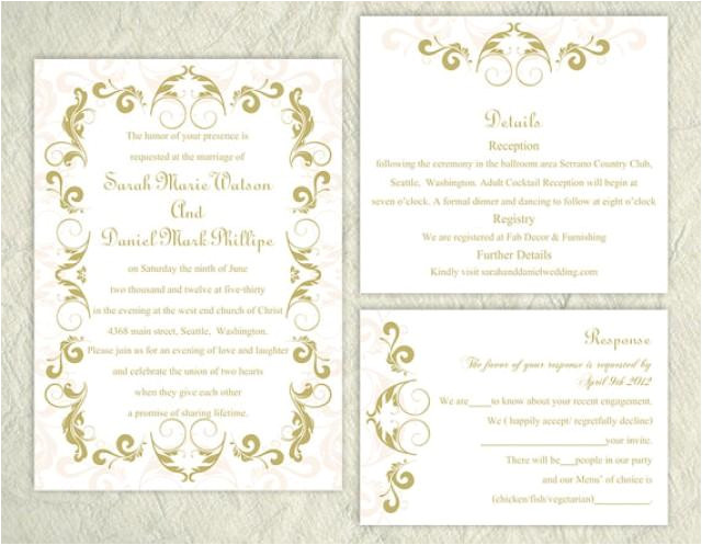 diy wedding invitation template set editable text word file download printable green invitation olive wedding invitation beige invitations