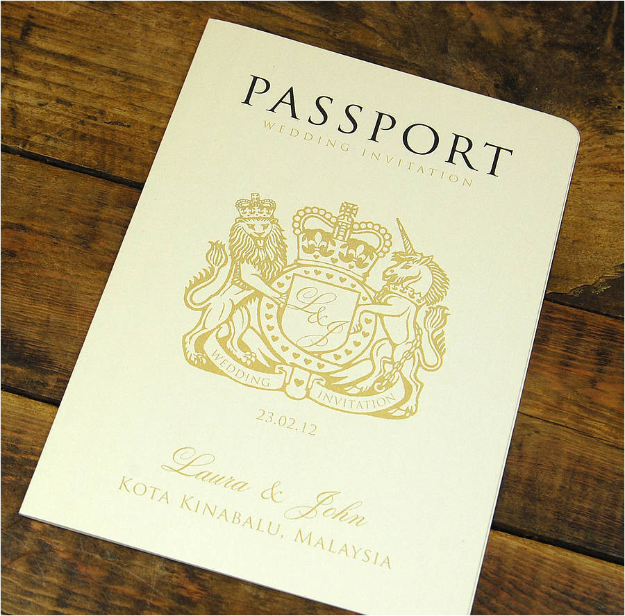 passport to love booklet style invitation